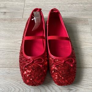 GAP Kids Red Sequin Ballet Flats BNWT